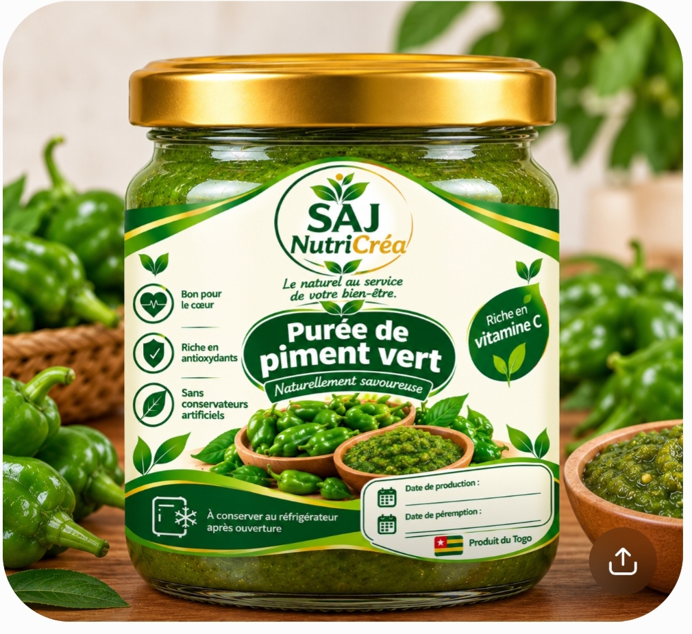 SAJ Nutri -crea purée de piment vert